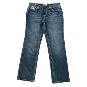 EARL JEAN Fleur De Le Flip Pocket Blue Jeans Women'sSize 10